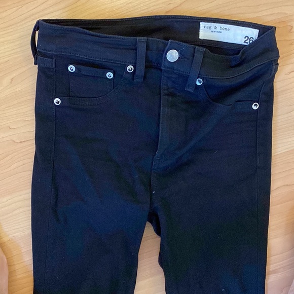 Rag & Bone black jeans woman size 26 like new worn once . Skinny jeans - Picture 5 of 8